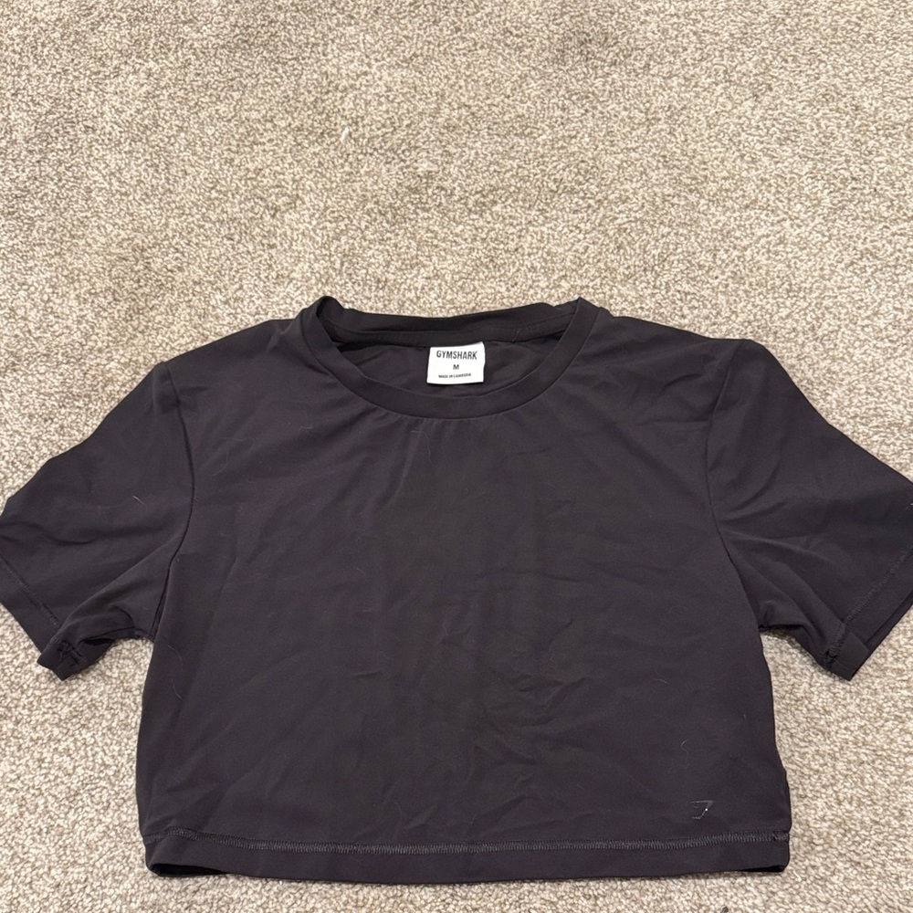 Gymshark Black Crop Top x whitney